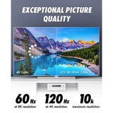 Ultra Clarity Cables HDMI Cable, 8K Resolution UHD 2.1b Ready, Supports Ethernet Ultra HDR Video HD Bandwidth 48Gbps, Audio Return Channel, High Speed HDMI Cable, Black, 10 ft, 1 Pack