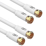 Coaxial Cable Triple Shielded CL3 in-Wall Rated Gold Plated Connectors RG6