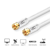Coaxial Cable Triple Shielded CL3 in-Wall Rated Gold Plated Connectors RG6