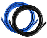 Cat 6 Ethernet Cable 15 Ft 2 Pack, Cat 6 Cable Outdoor&Indoor, High Speed 10Gbps Internet Network Cable, Cat6 Ethernet Patch Cable Long, Computer LAN Cable for Router, Modem, PS4/5 - Blue & Black