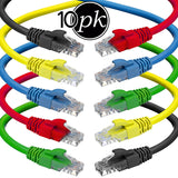 CAT6 Ethernet Cable (10-pack) Network LAN Patch Cable Cord