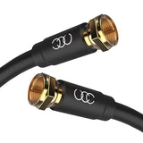 Coaxial Cable Triple Shielded CL3 in-Wall Rated Gold Plated Connectors RG6