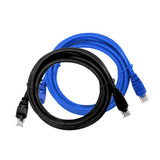 Cat 6 Ethernet Cable 15 Ft 2 Pack, Cat 6 Cable Outdoor&Indoor, High Speed 10Gbps Internet Network Cable, Cat6 Ethernet Patch Cable Long, Computer LAN Cable for Router, Modem, PS4/5 - Blue & Black