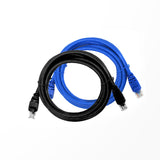 Cat 6 Ethernet Cable 15 Ft 2 Pack, Cat 6 Cable Outdoor&Indoor, High Speed 10Gbps Internet Network Cable, Cat6 Ethernet Patch Cable Long, Computer LAN Cable for Router, Modem, PS4/5 - Blue & Black