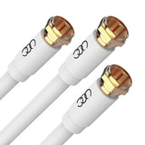 Coaxial Cable Triple Shielded CL3 in-Wall Rated Gold Plated Connectors RG6